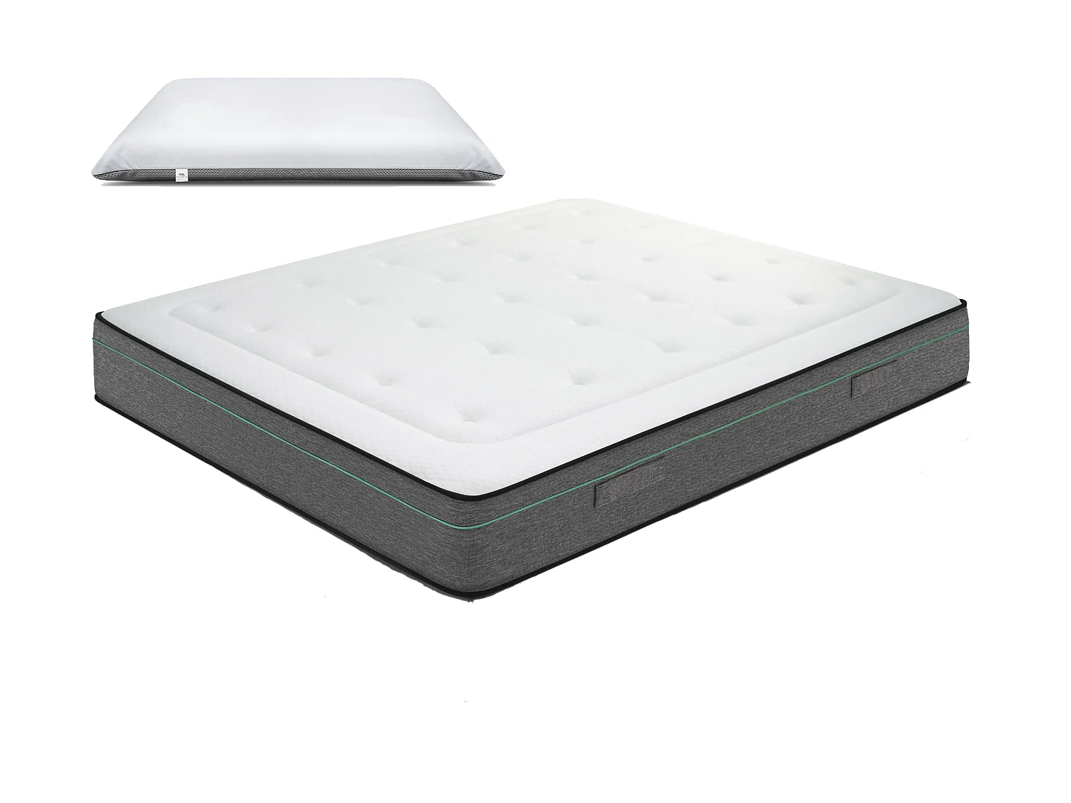 Matelas Dream mémore de forme 50kg/m³ - 23 cm 90x190cm avec 1 Oreiller viscoélastique 60x60cm
