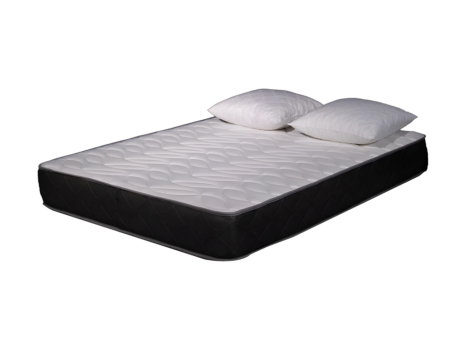 Matelas mousse Luxe - 200x200cm et 2 Oreillers accueil mémoire de forme 60x60cm - mousse - 24 cm