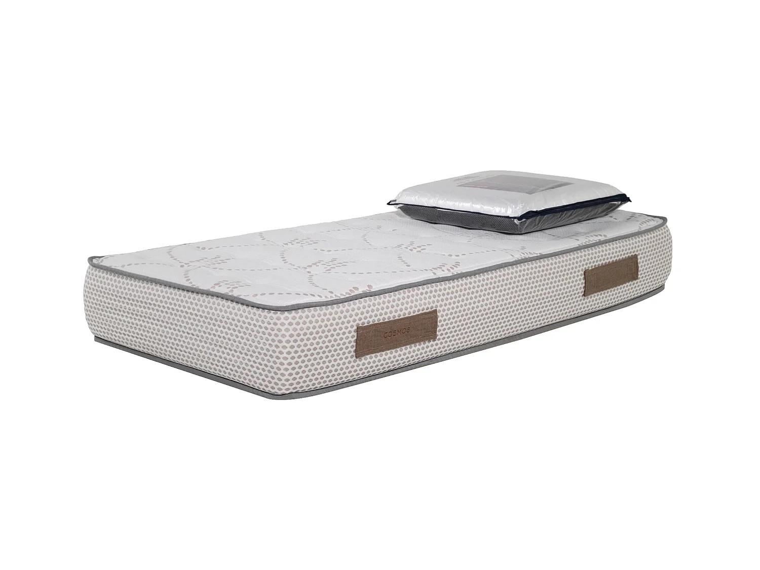 Matelas Cosmos White mémoire de forme - 28 cm - 90x190cm avec 1 Oreiller viscoélastique 60x60cm