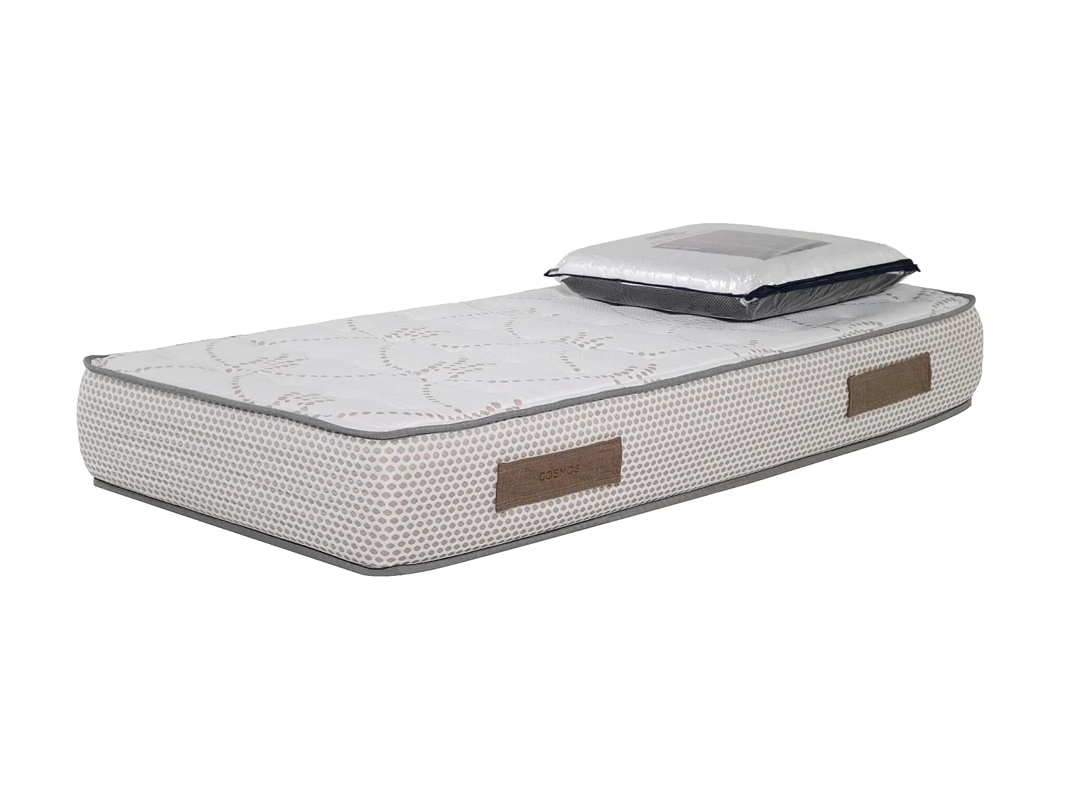 Matelas Cosmos White mémoire de forme - 28 cm - 90x190cm avec 1 Oreiller viscoélastique 60x60cm