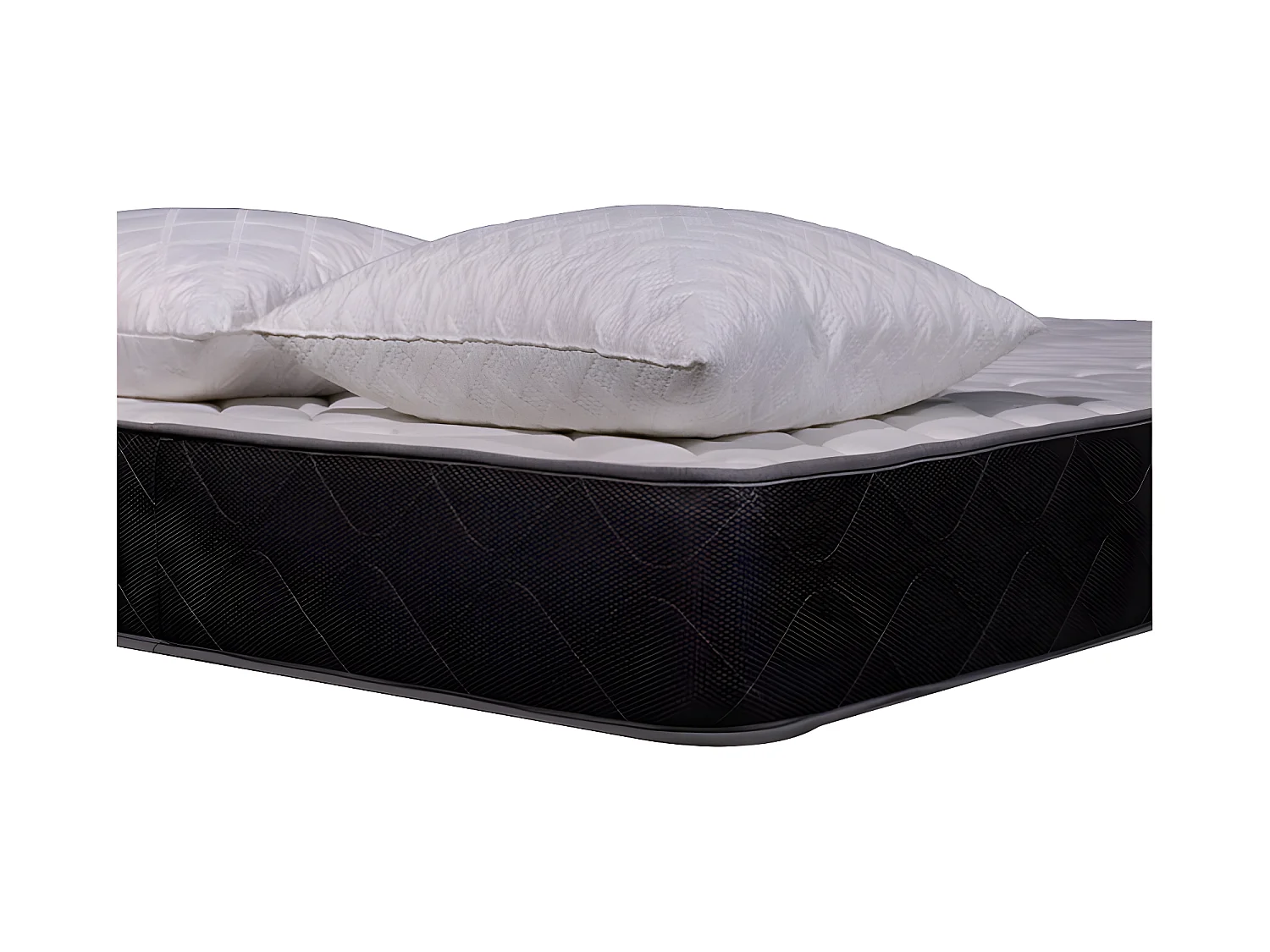 Matelas mousse Luxe - 140x190cm et 2 Oreillers accueil mémoire de forme 60x60cm - mousse - 24 cm