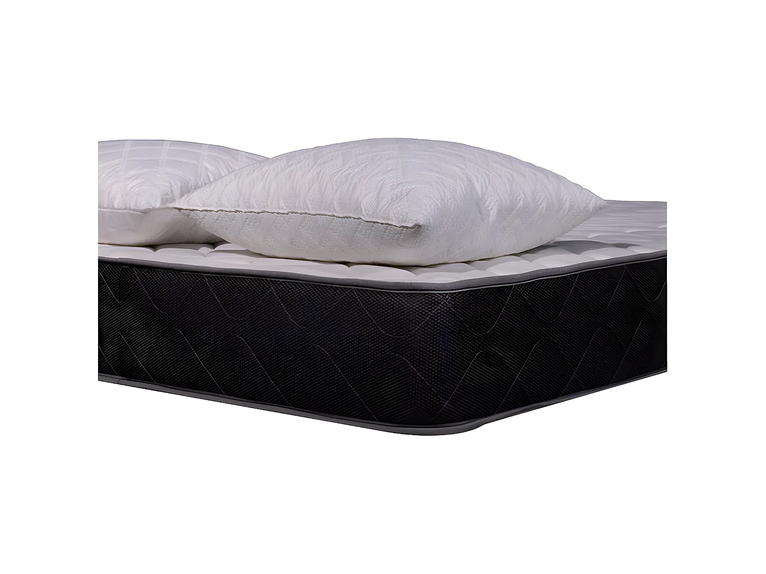 Matelas mousse Luxe - 140x190cm et 2 Oreillers accueil mémoire de forme 60x60cm - mousse - 24 cm