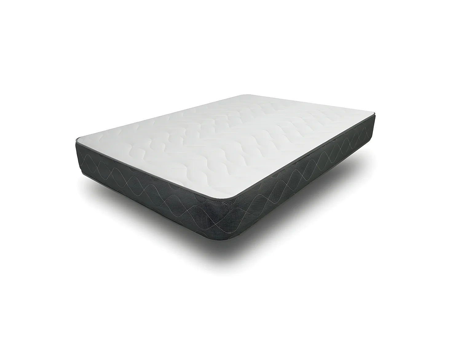 Matelas Luxe mousse 35kg/m³ - 24 cm - 160x200 avec 2 Oreillers viscoélastiques 60x60cm