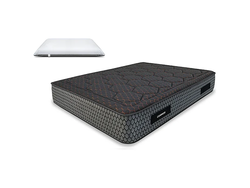 Matelas Cosmos Black mémoire de forme - 28 cm - 90x190cm avec 1 Oreiller viscoélastique 60x60cm