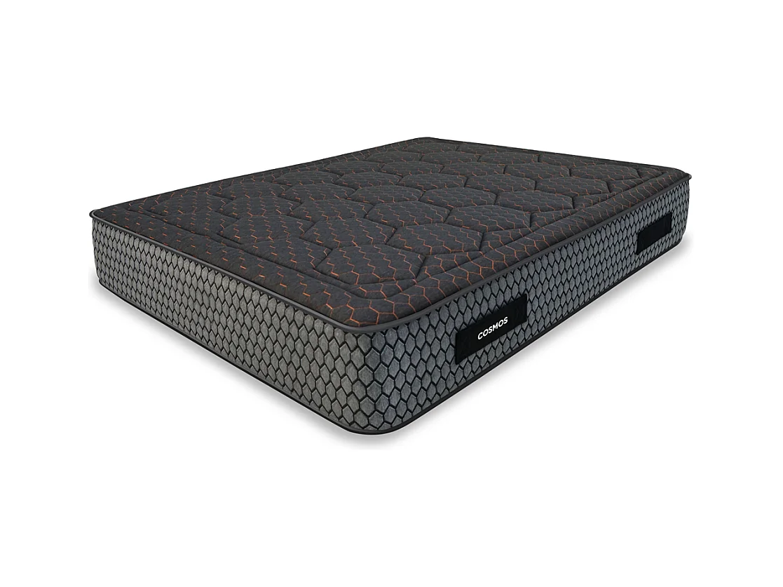 Matelas mousse Cosmos Black - 180x200cm - accueil mémoire de forme 50kg/m3 et 12 zones - 28 cm