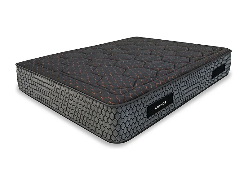 Matelas mousse Cosmos Black - 180x200cm - accueil mémoire de forme 50kg/m3 et 12 zones - 28 cm