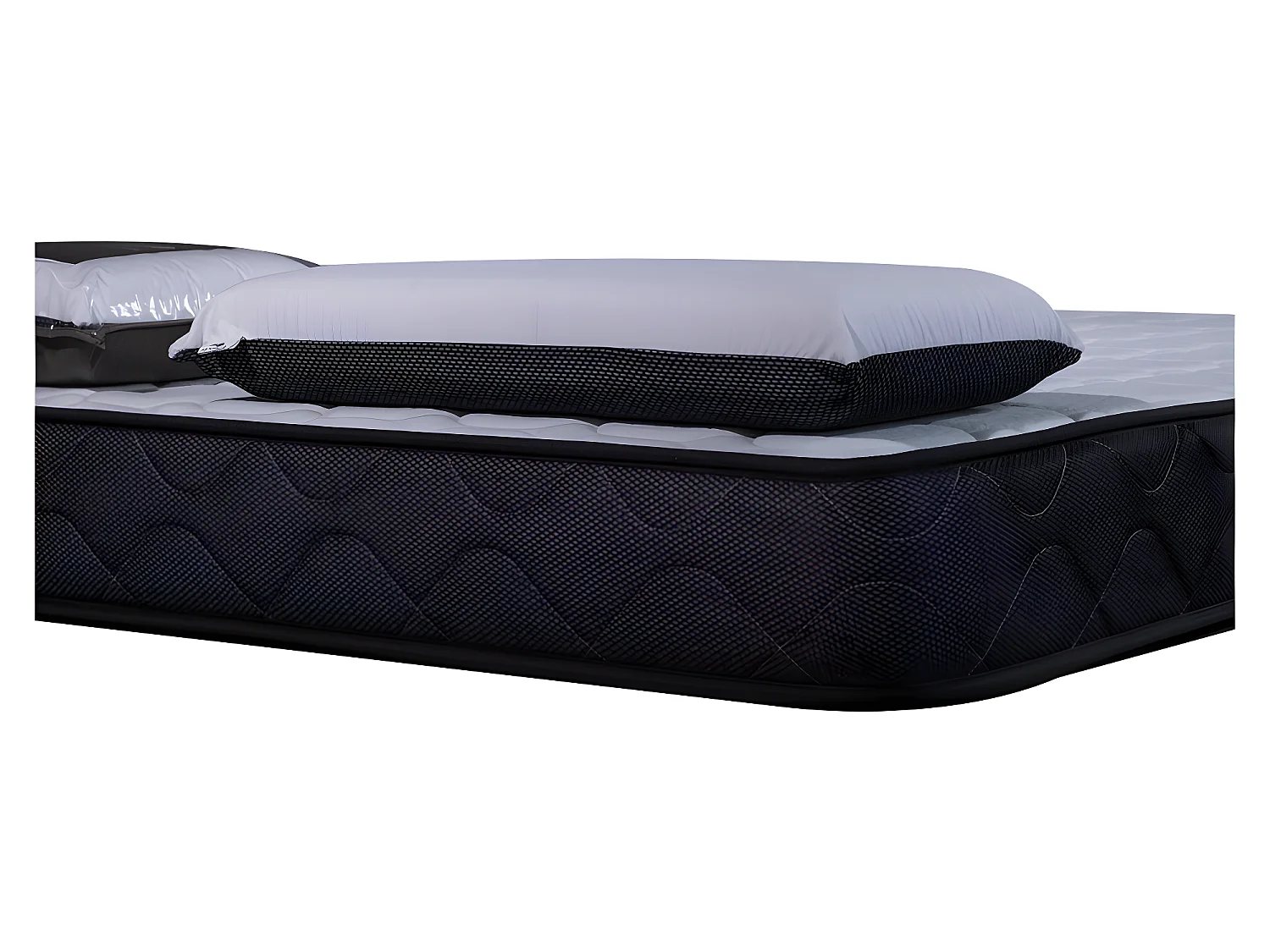 Matelas mousse Memory - 140x190cm et 2 Oreillers 70x40cm - accueil mémoire de forme - 19 cm