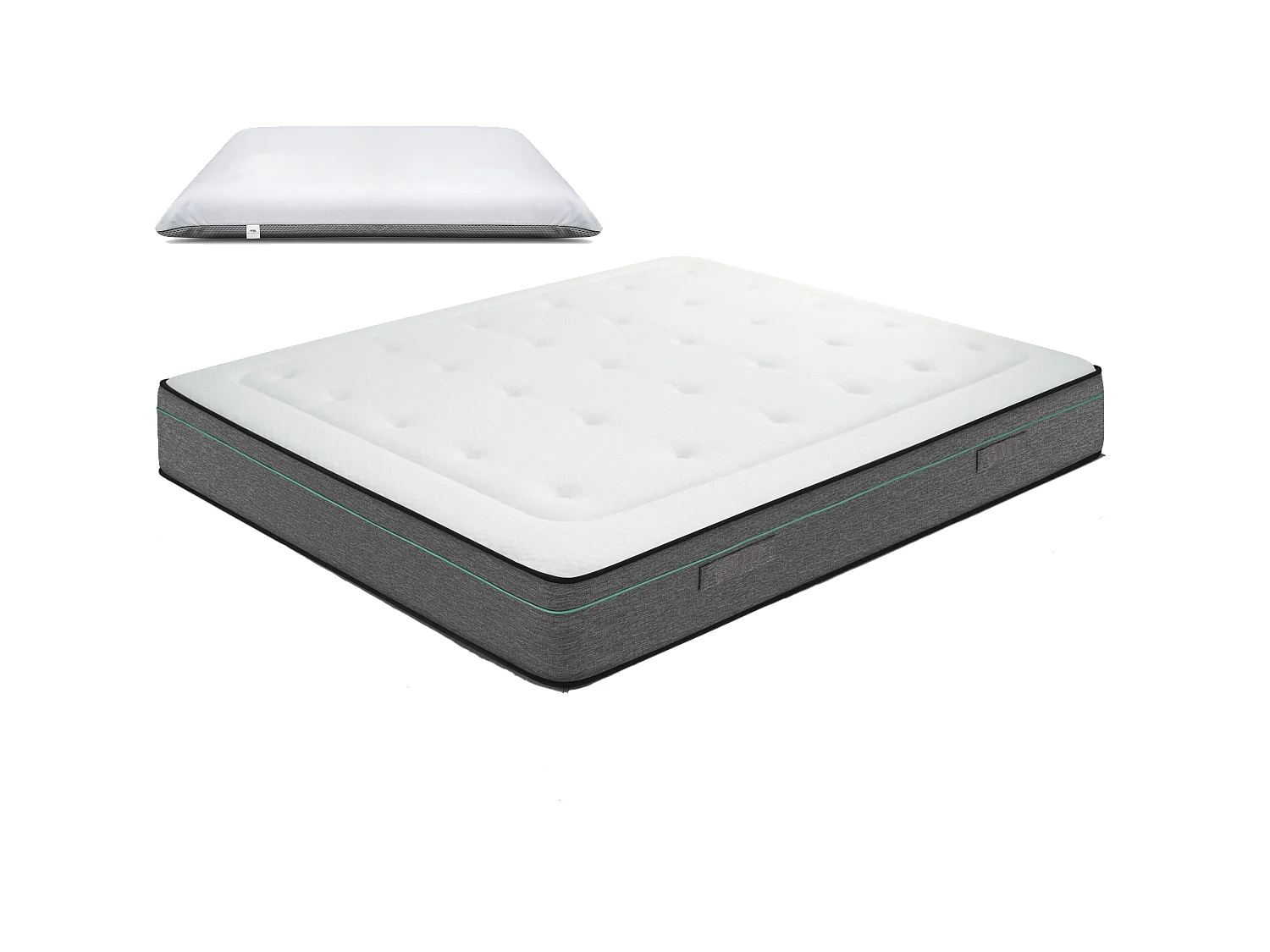 Matelas mousse Dream - 90x190cm et 1 Oreiller 70x40cm - accueil mémoire de forme - 23 cm
