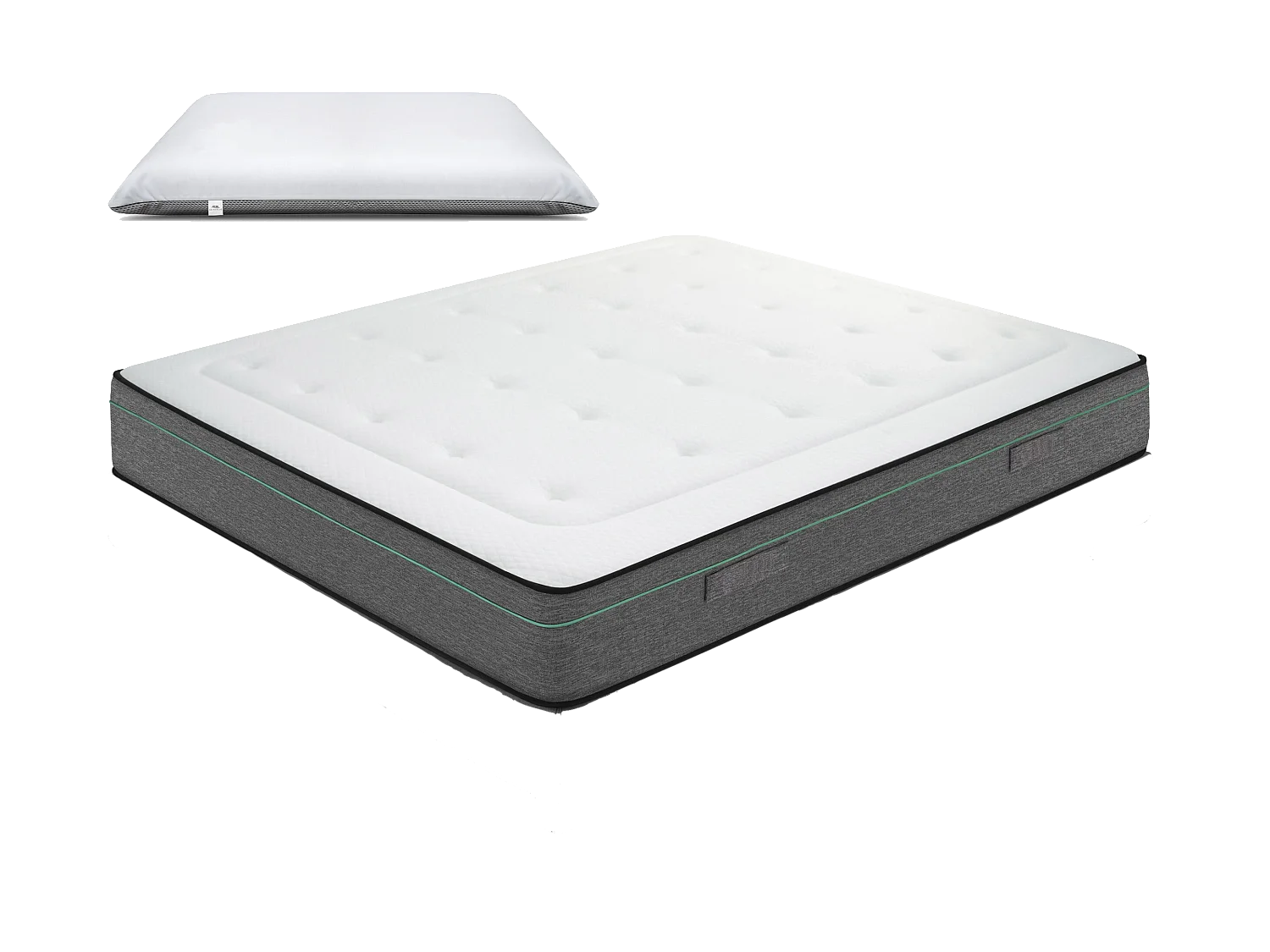 Matelas mousse Dream - 90x190cm et 1 Oreiller 70x40cm - accueil mémoire de forme - 23 cm