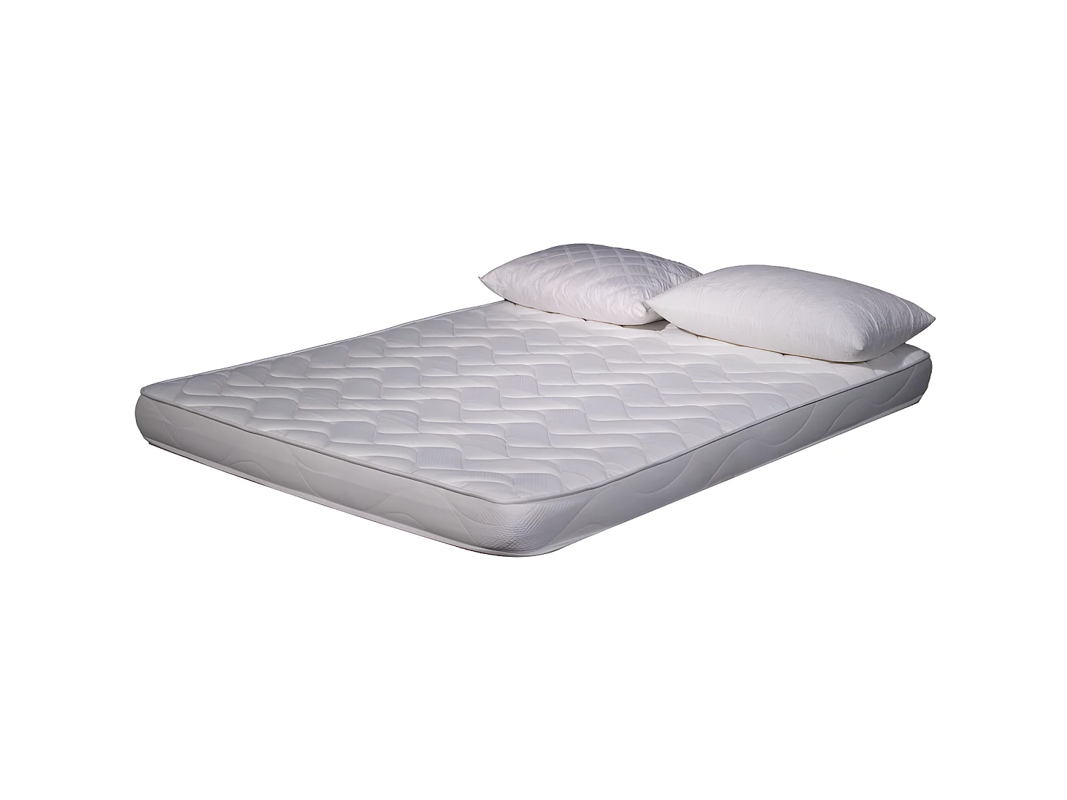 Matelas mousse ECO - 140x200cm et 2 Oreillers accueil mémoire de forme 50x70cm - mousse  - 14 cm