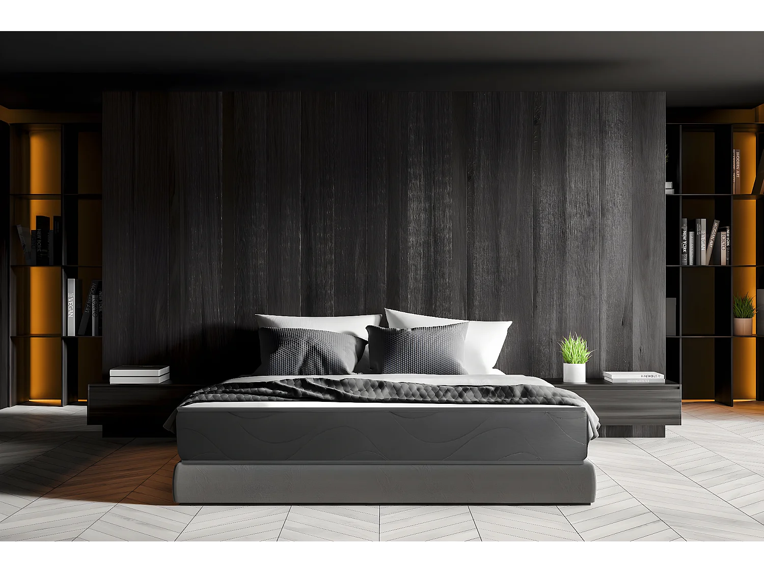 Matelas mousse Memory - 160x200 - accueil mémoire de forme 50kg/m3 - 19 cm