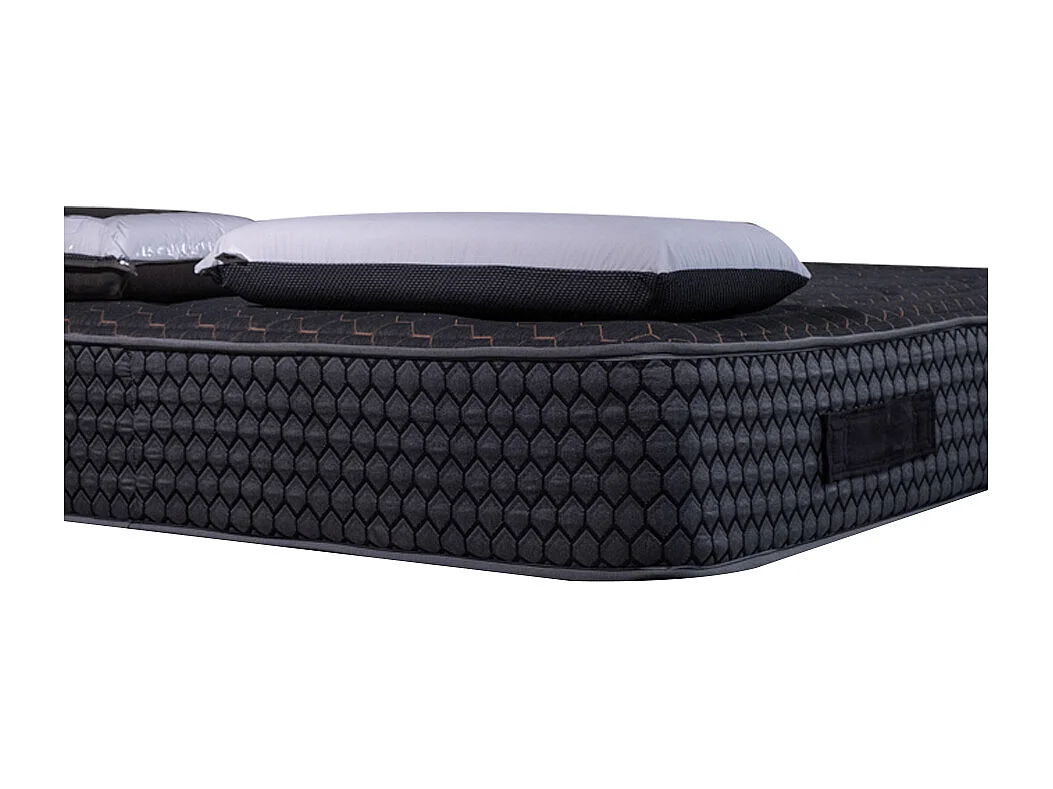 Matelas mousse Cosmos Black - 160x200 et 2 Oreillers 70x40cm - accueil mémoire de forme - 28 cm