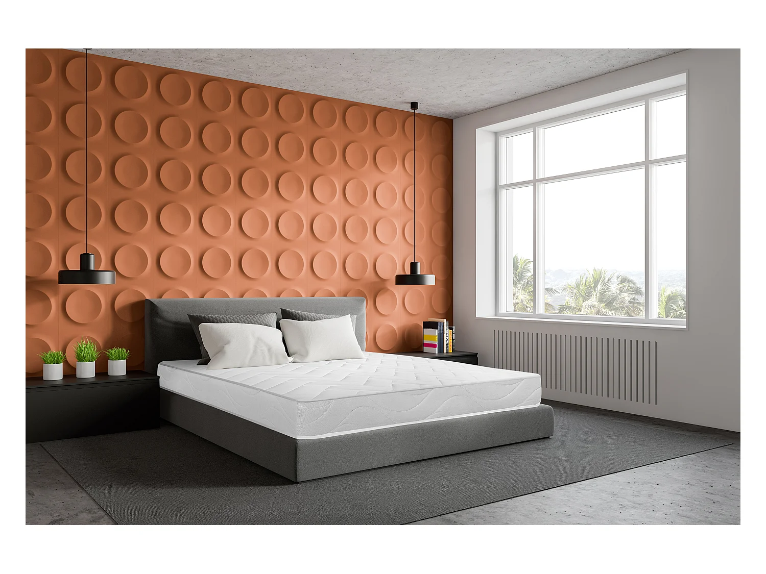 Matelas mousse ECO - 140x200cm - mousse 25kg/m³ - 14 cm