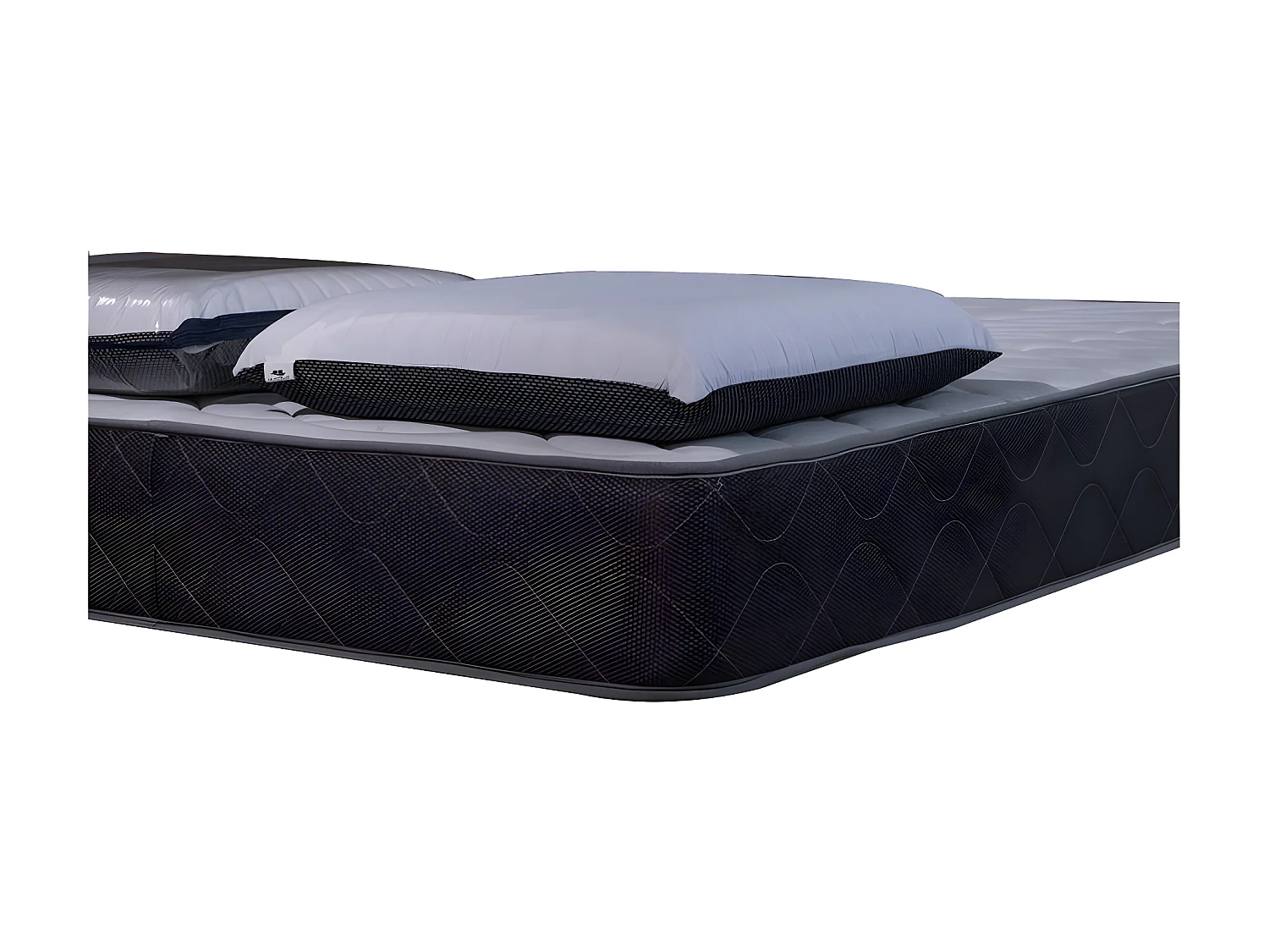 Matelas Luxe mousse 35kg/m³ - 24 cm - 140x200cm avec 2 Oreillers viscoélastiques 60x60cm