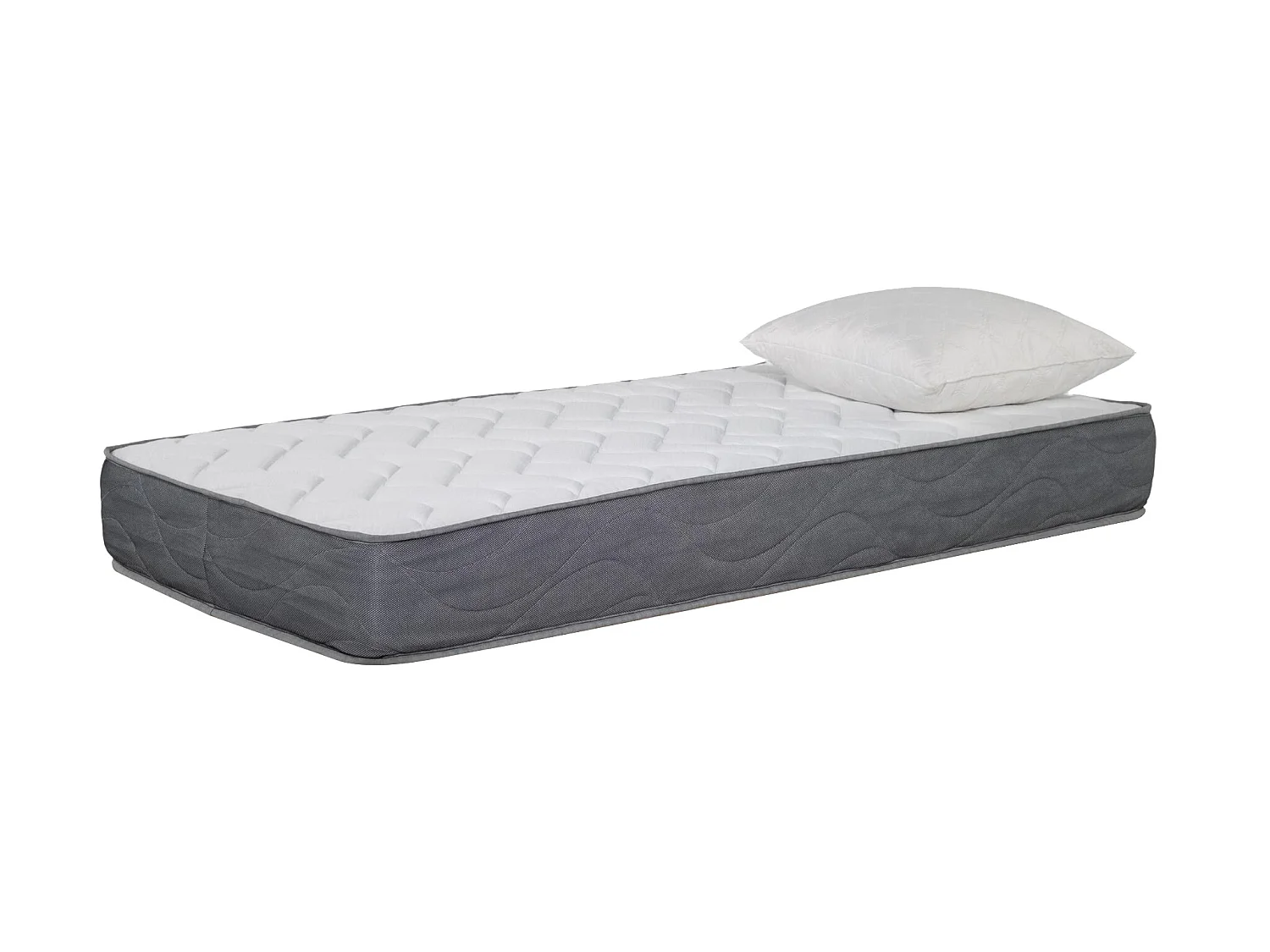 Matelas mousse Luxe - 90x190cm et 1 Oreiller accueil mémoire de forme 60x60cm - mousse - 24 cm