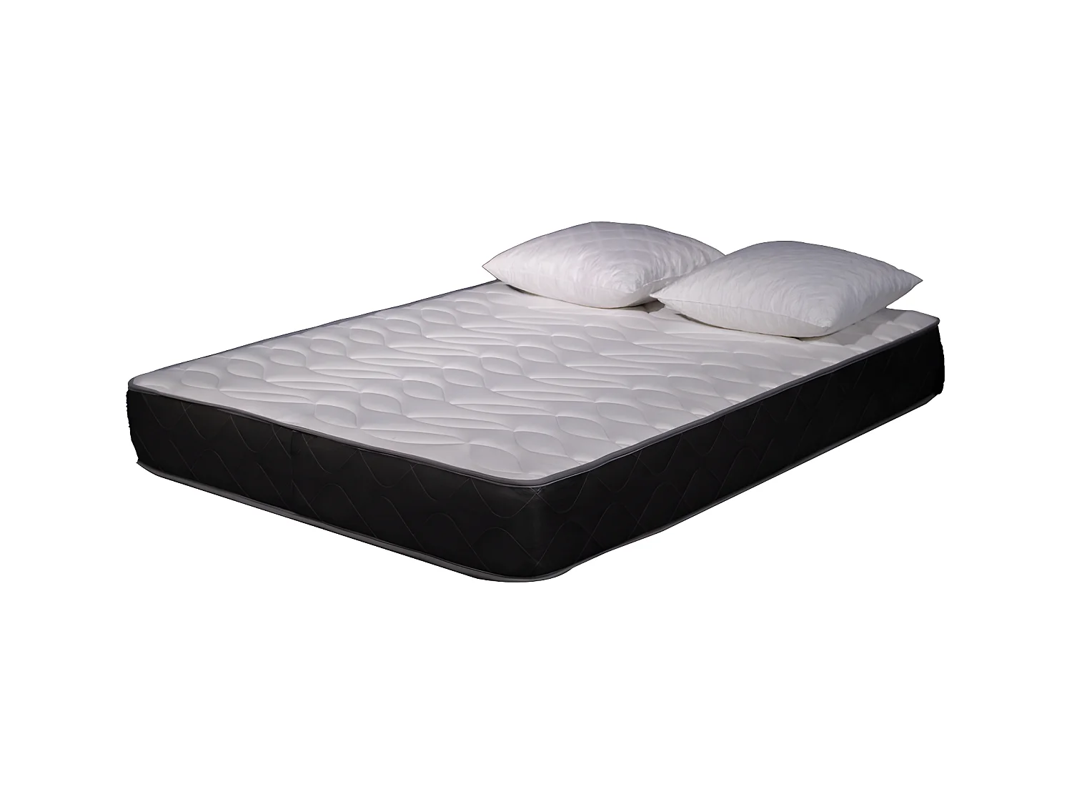 Matelas mousse Luxe - 180x200cm et 2 Oreillers accueil mémoire de forme 60x60cm - mousse - 24 cm