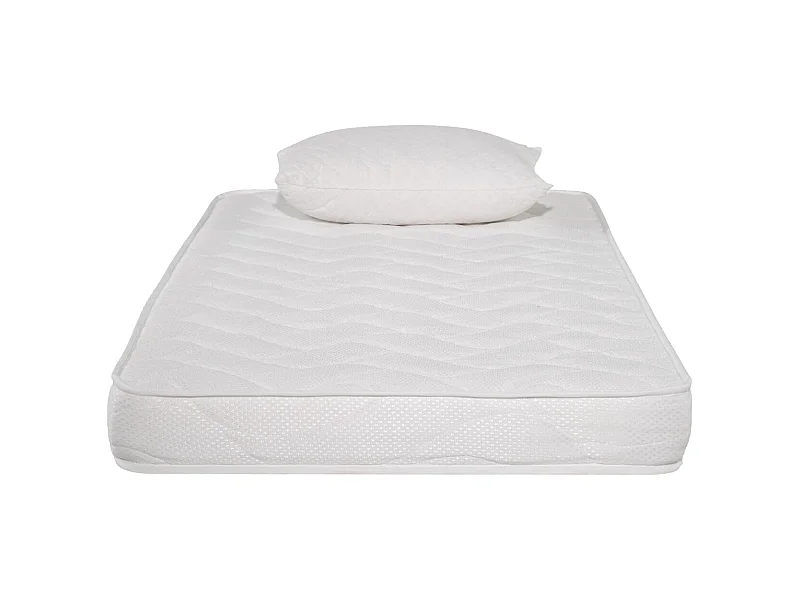 Matelas mousse ECO - 90x200cm et 1 Oreiller accueil mémoire de forme 50x70cm - mousse  - 14 cm