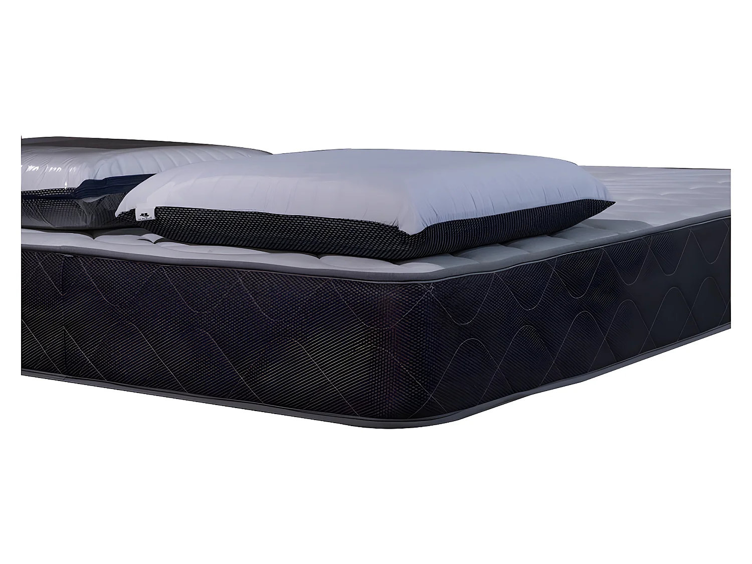 Matelas Luxe mousse 35kg/m³ - 24 cm - 140x190cm avec 2 Oreillers viscoélastiques 60x60cm