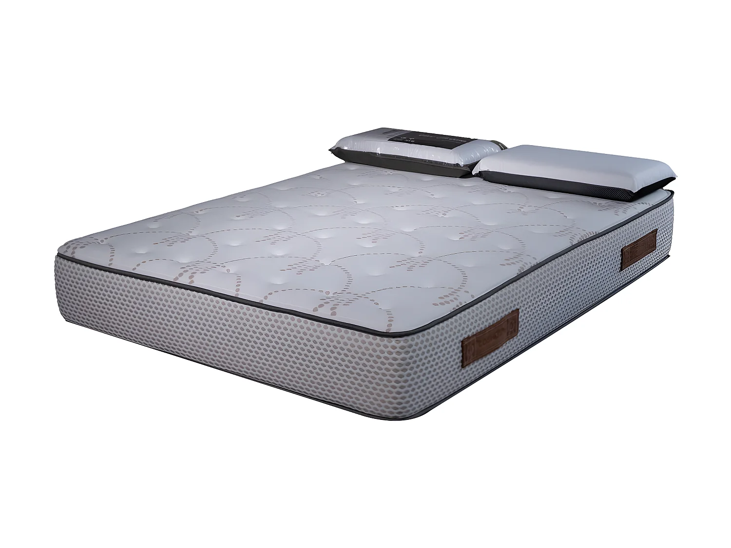 Matelas mousse Cosmos White - 180x200cm et 2 Oreillers 70x40cm - accueil mémoire de forme - 28 cm