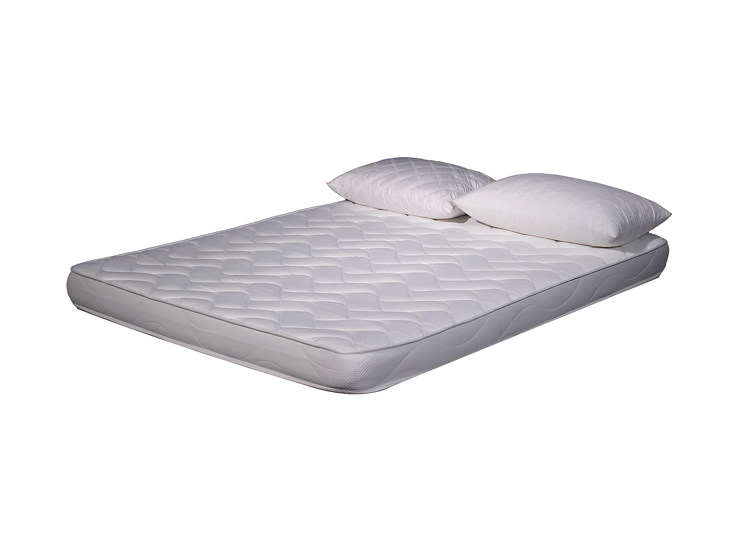 Matelas mousse ECO - 140x190cm et 2 Oreillers accueil mémoire de forme 50x70cm - mousse  - 14 cm