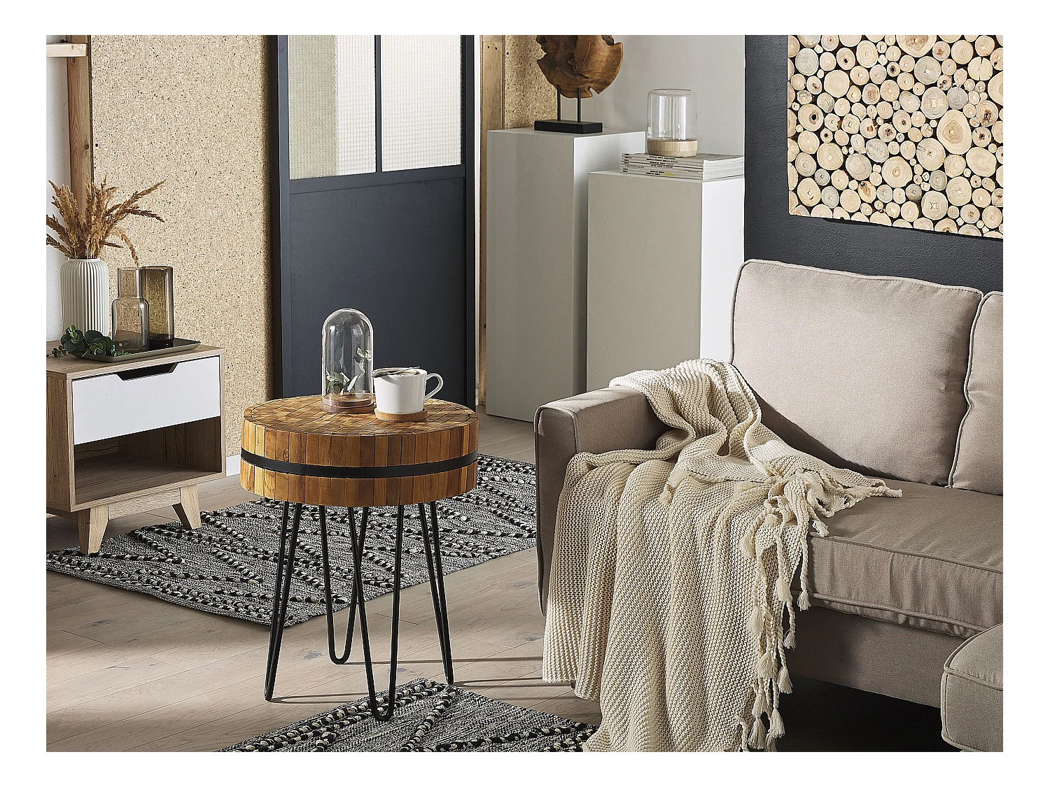 Bijzettafel TAKU Lichte houtkleur