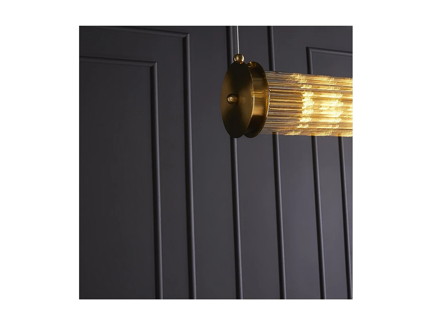 Suspension tube double verre métal laiton