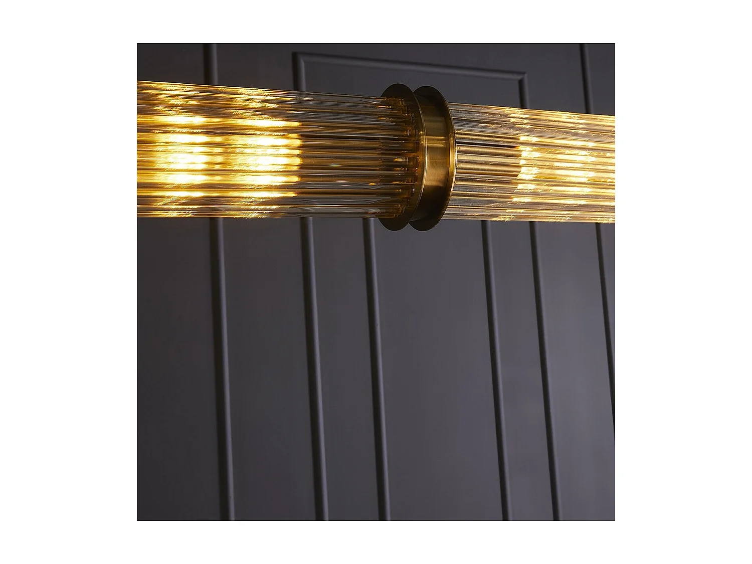 Suspension tube double verre métal laiton