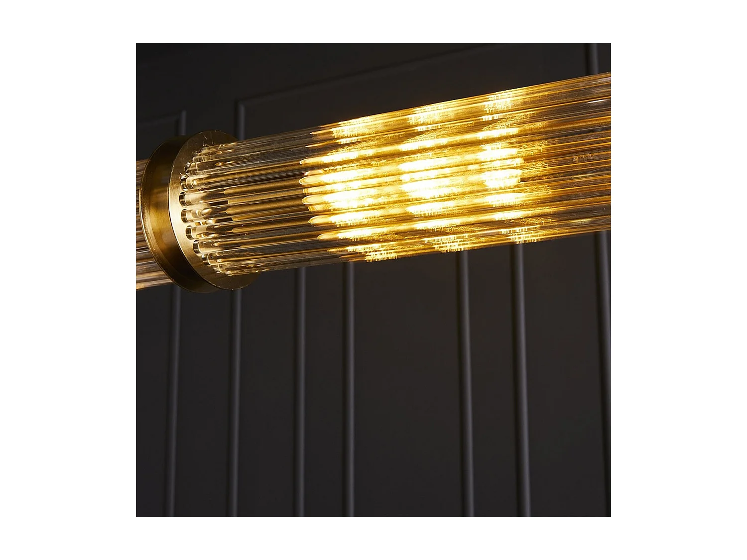 Suspension tube double verre métal laiton