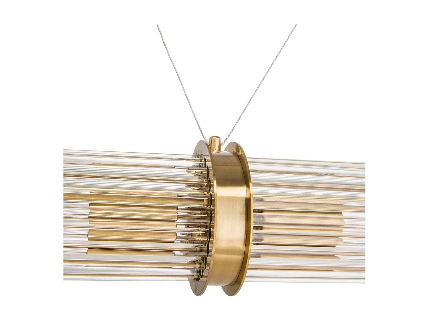 Suspension tube double verre métal laiton