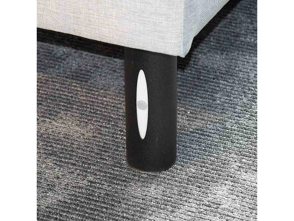 BELLECOUR LITERIE | Pied de lit cylindrique lumineux Noir Hauteur 16 cm (vendu à l'unité)