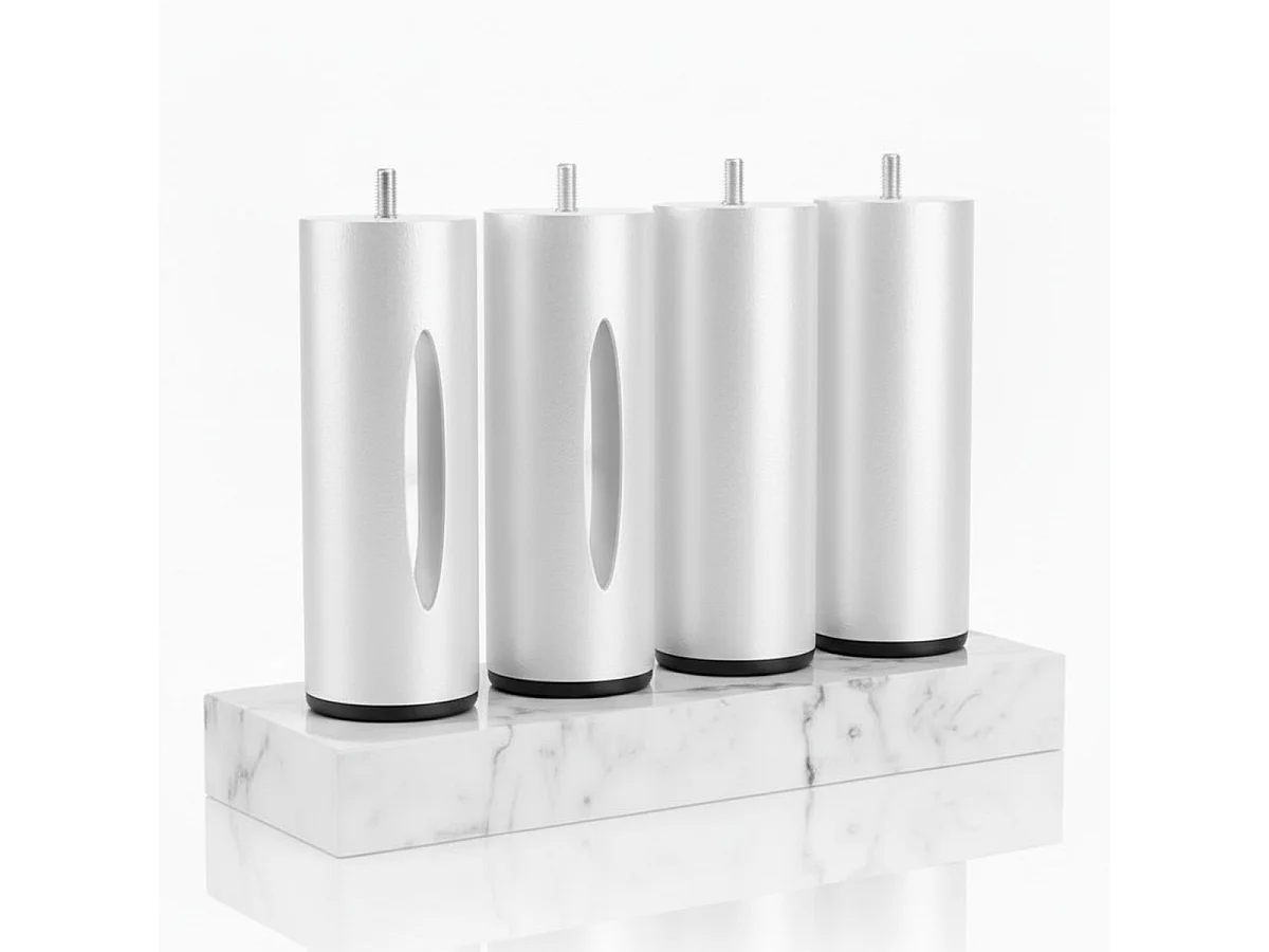 Pied de lit cylindrique lumineux - Hauteur 16 cm - À l'unité
