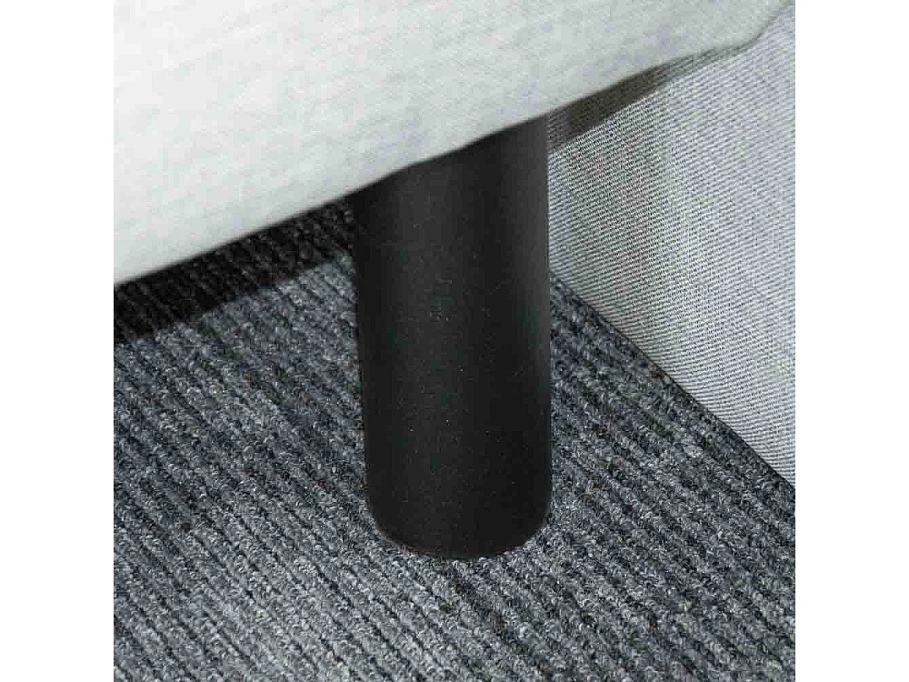 Jeu de 4 pieds de lit cylindriques métal noir - Hauteur 16 cm