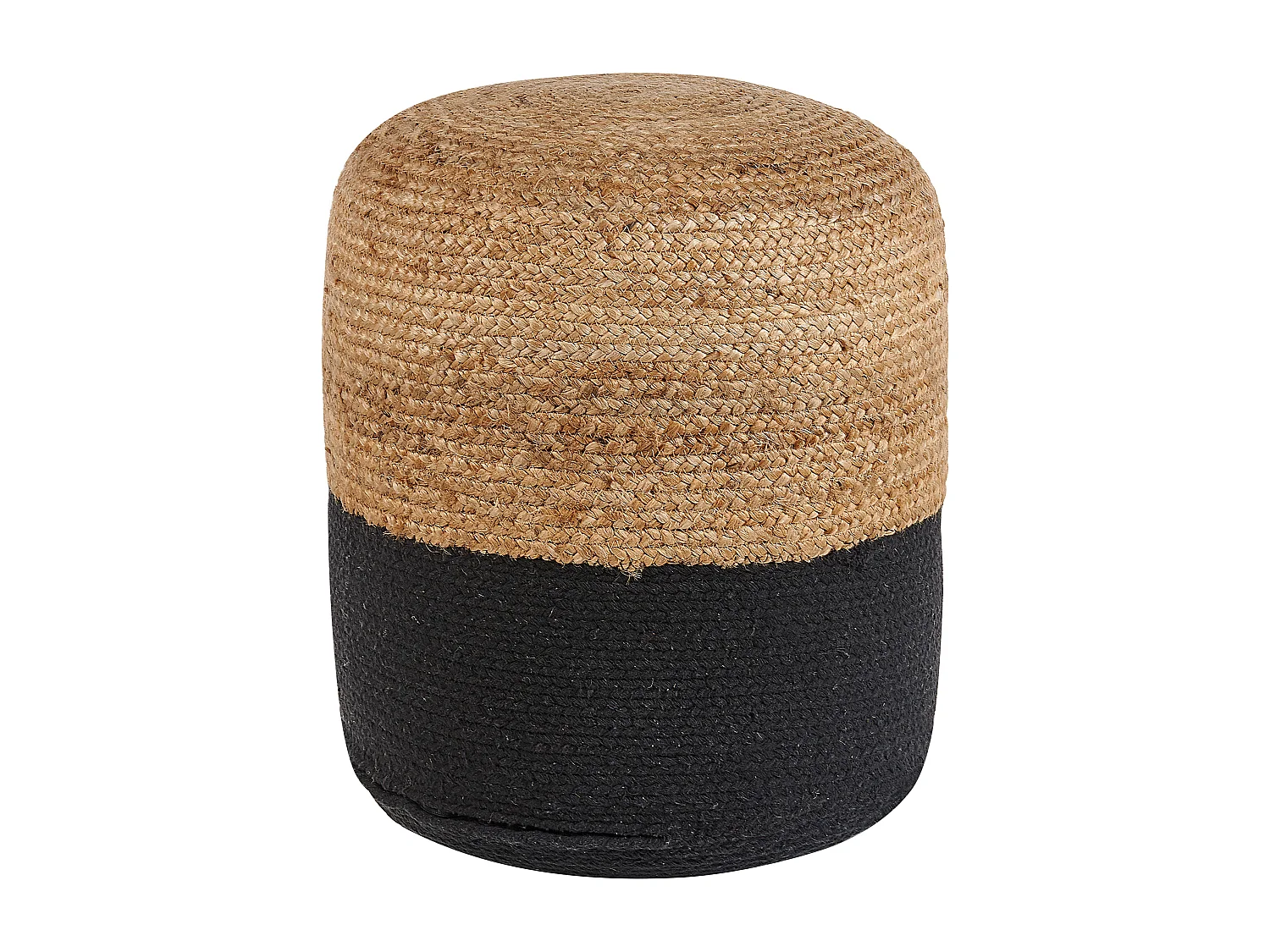 Poef DALAMA Jute Zwart 46 cm 46 cm 48 cm