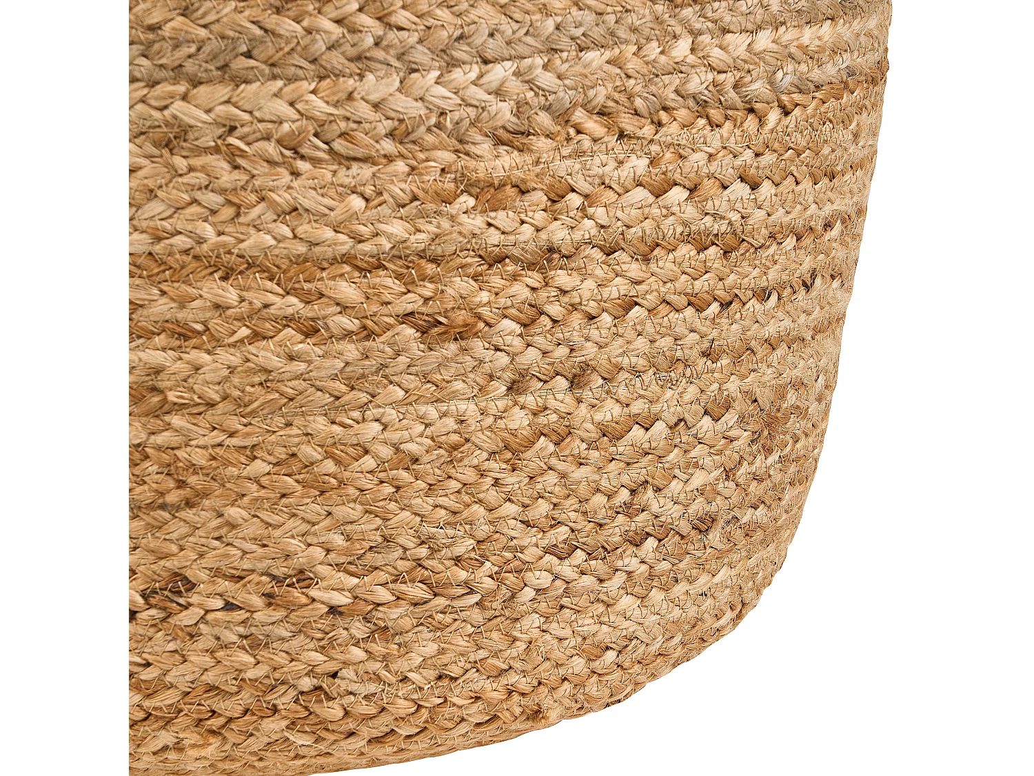 Poef DALAMA Jute Zandbeige 46 cm 46 cm 48 cm