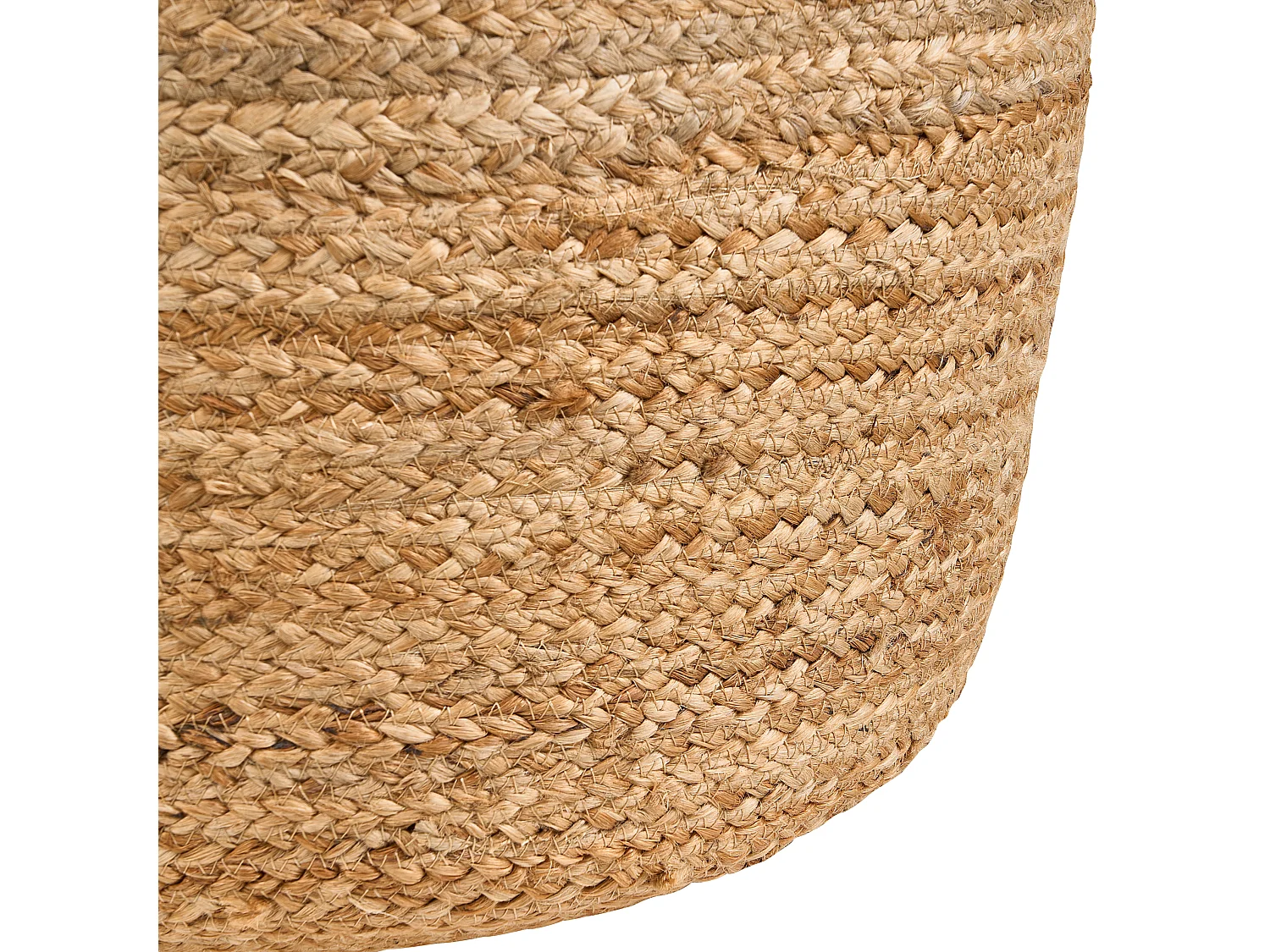 Pouf DALAMA Jute Beige sable 46 cm 46 cm 48 cm