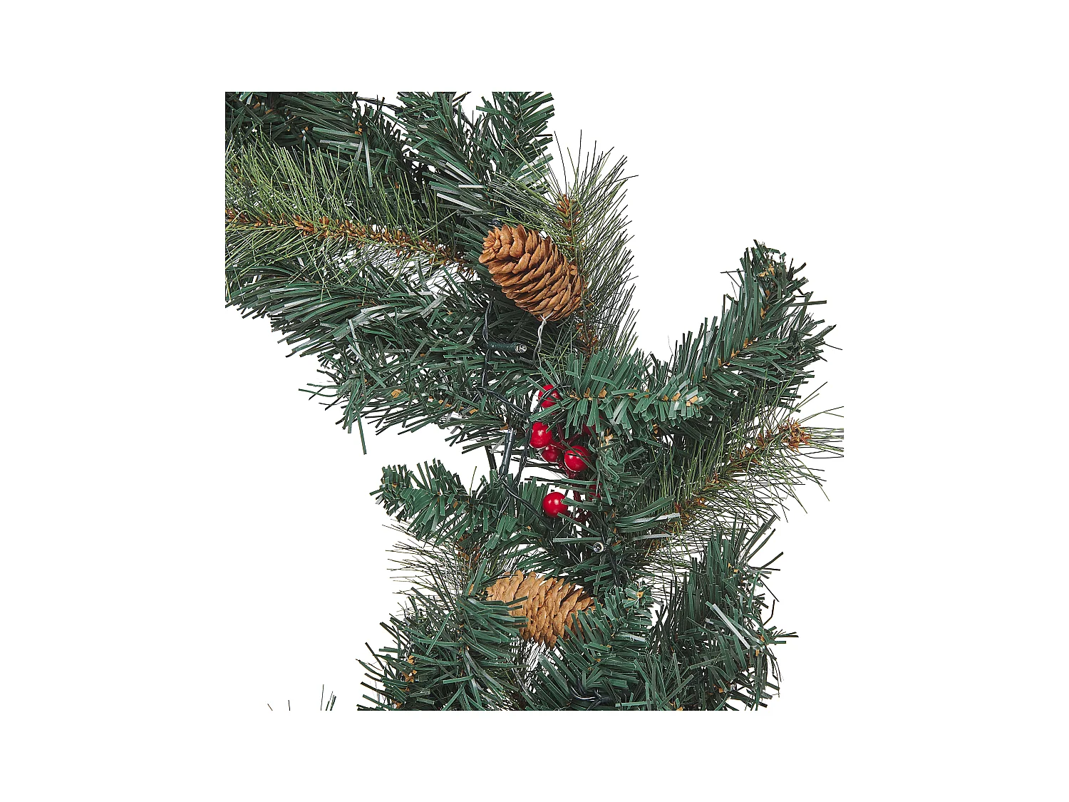 Couronne de Noël LED TENALA Vert 60 cm