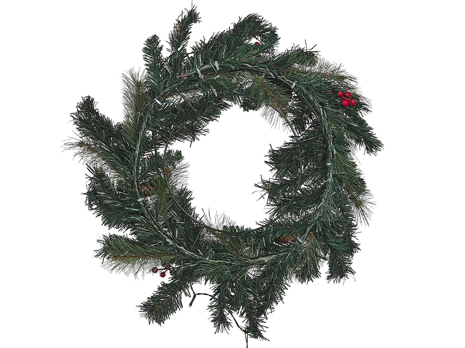 Couronne de Noël LED ⌀ 60 cm vert TENALA
