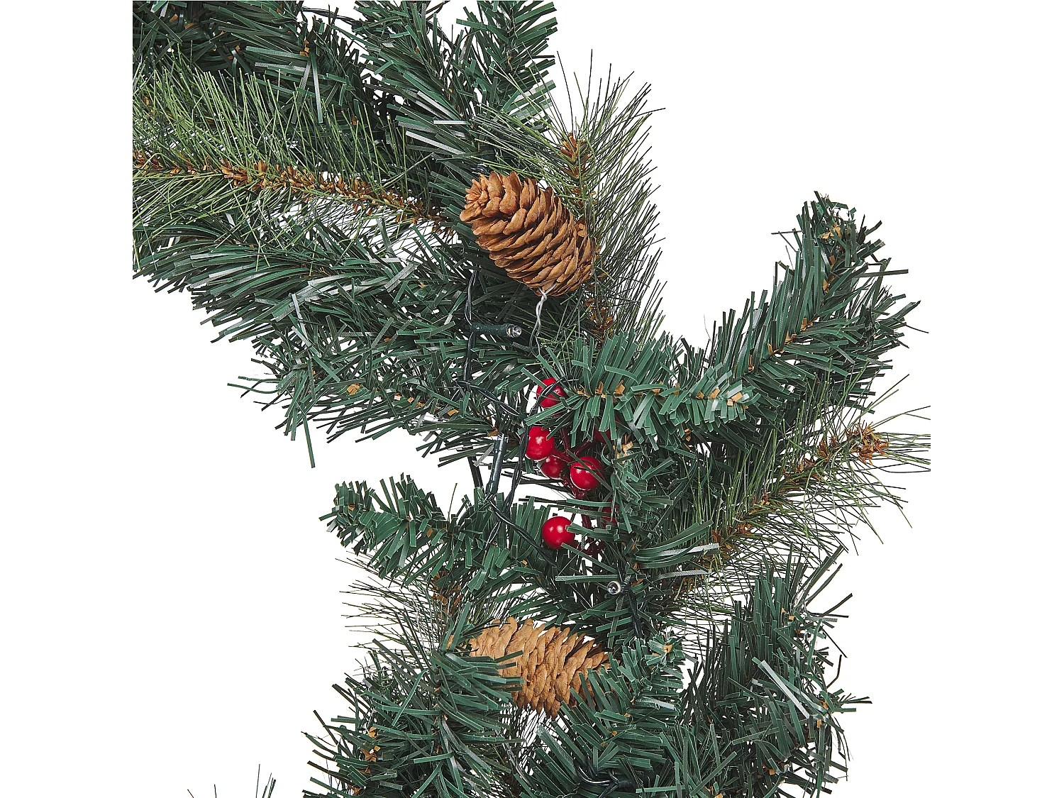 Couronne de Noël LED ⌀ 60 cm vert TENALA