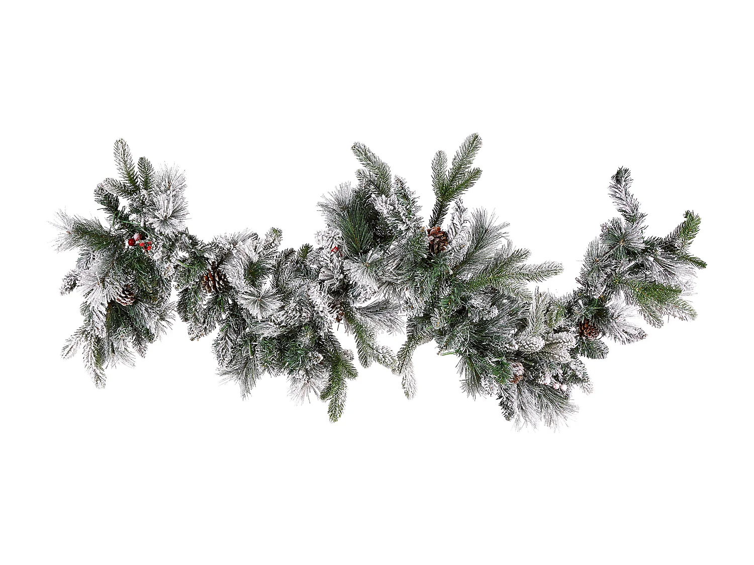 Guirlande de Noël enneigée LED WHITEHORN 180 cm Blanc