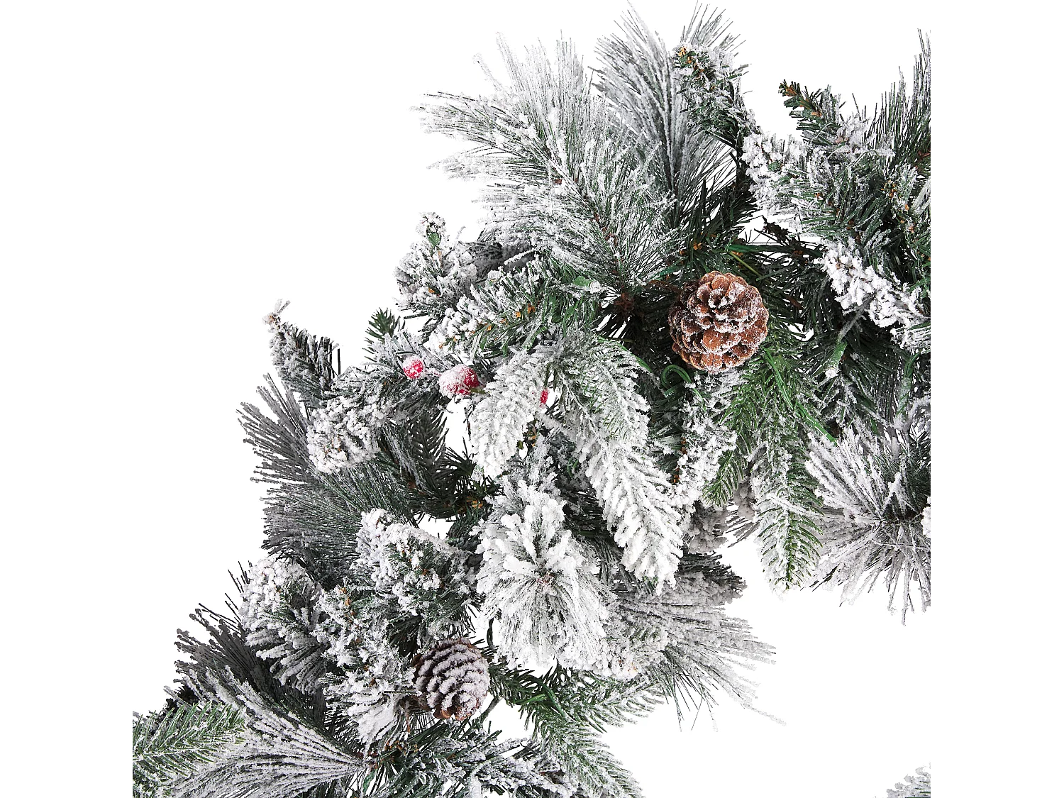 Guirlande de Noël enneigée LED WHITEHORN 180 cm Blanc