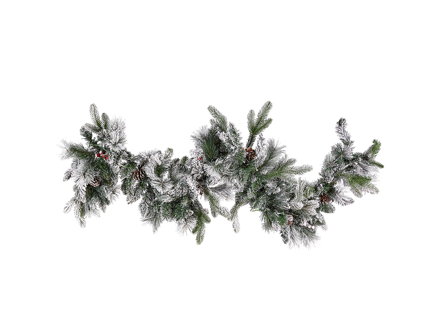 Guirlande de Noël enneigée LED WHITEHORN 180 cm Blanc