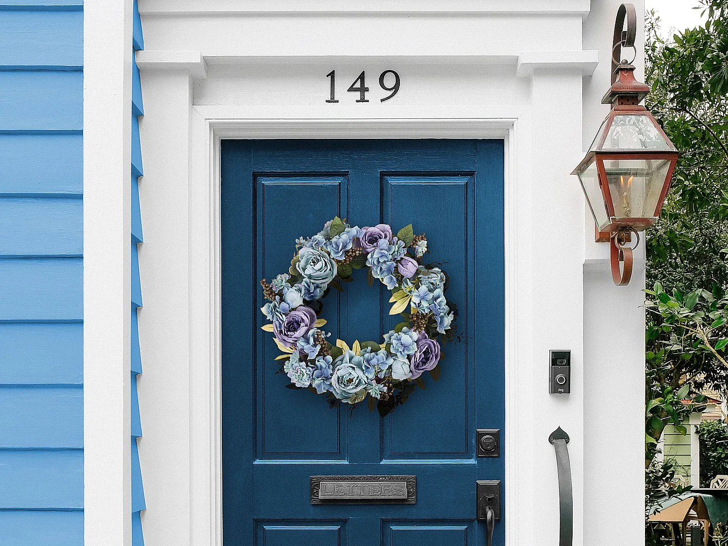 Couronne décorative ø 50 cm bleu GALDAR