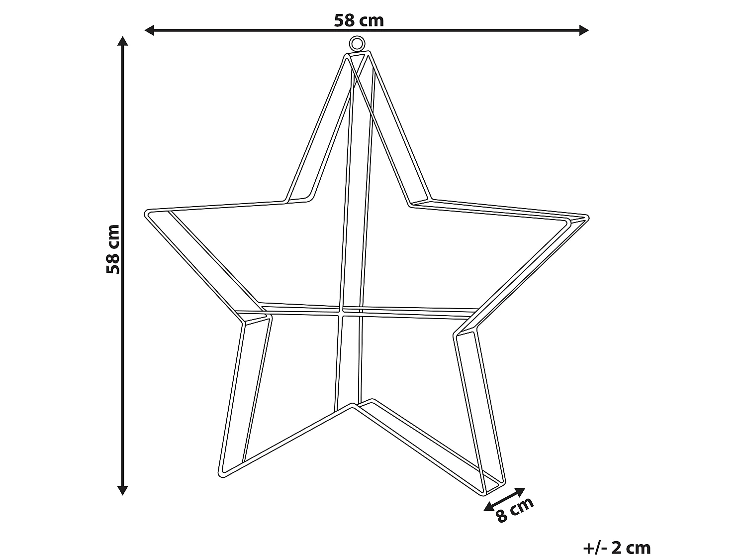 Wandobjekt Stern KURULA Metall 58 cm Silber