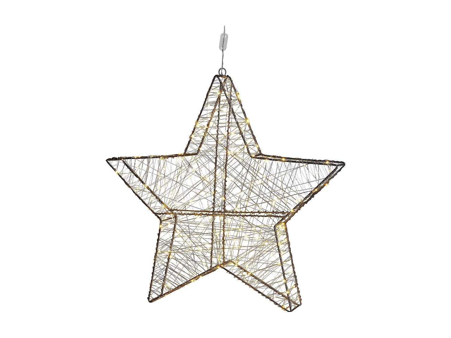 Décoration suspendue pour l'extérieur LED KURULA Étoile 58 cm Argenté