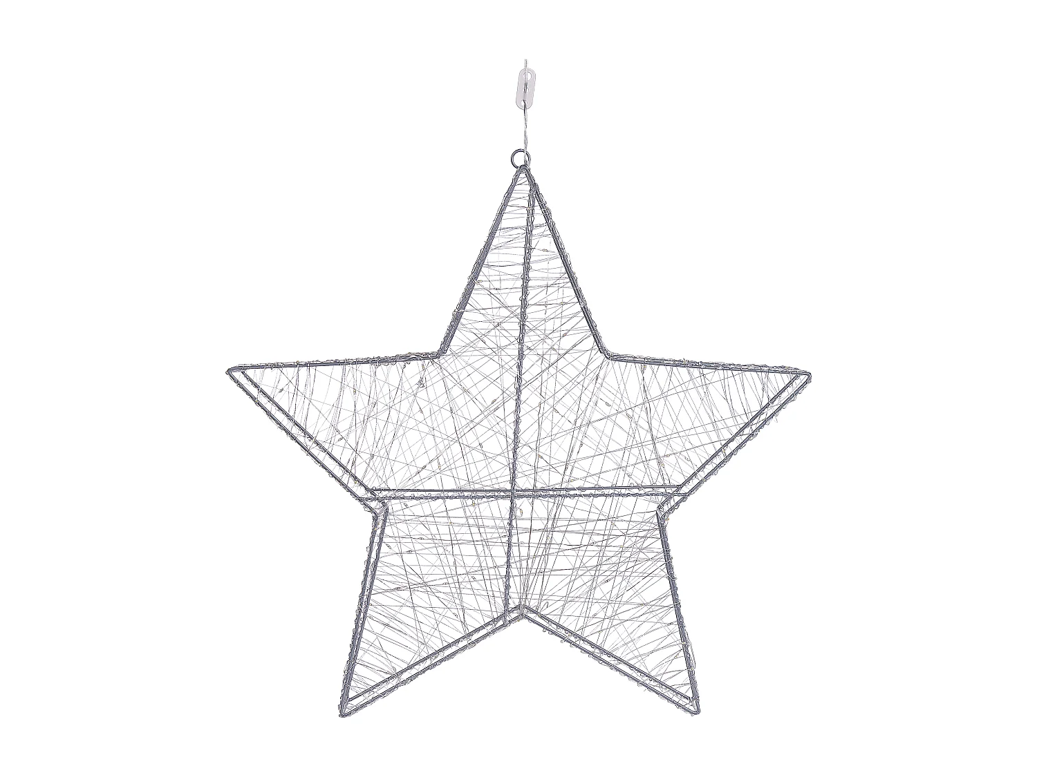 Décoration suspendue pour l'extérieur LED KURULA Étoile 58 cm Argenté