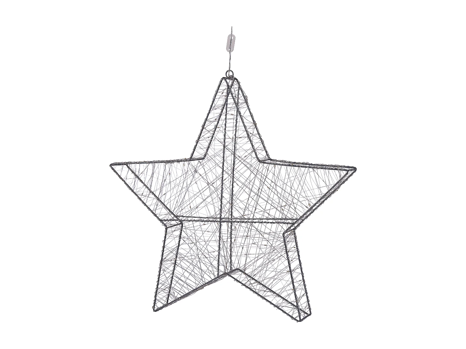 Décoration suspendue pour l'extérieur LED KURULA Étoile 58 cm Argenté