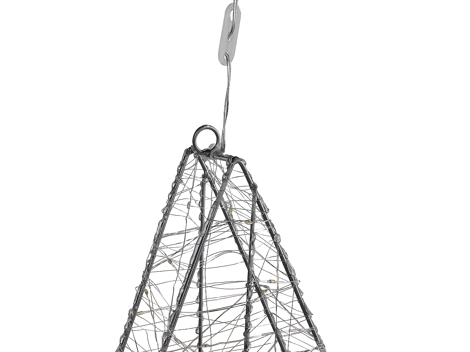 Décoration suspendue pour l'extérieur LED KURULA Étoile 58 cm Argenté