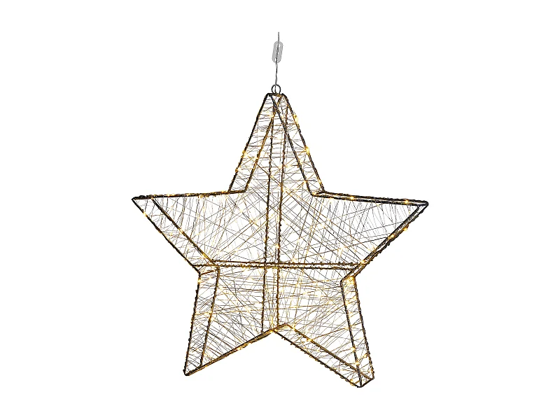 Decorazione da parete stella KURULA Metallo 58 cm Argento