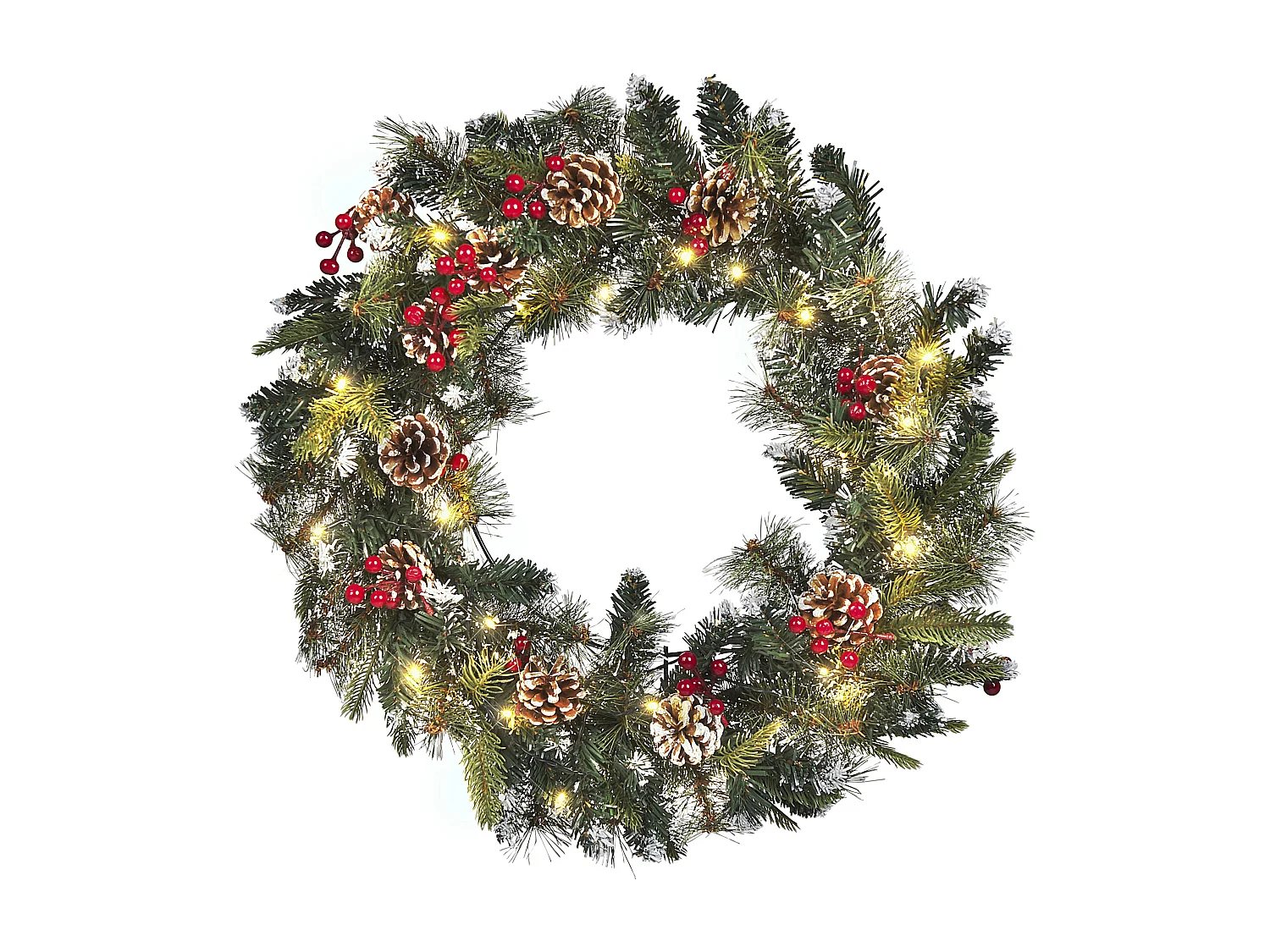 Couronne de Noël LED PAIMIO Vert 60 cm