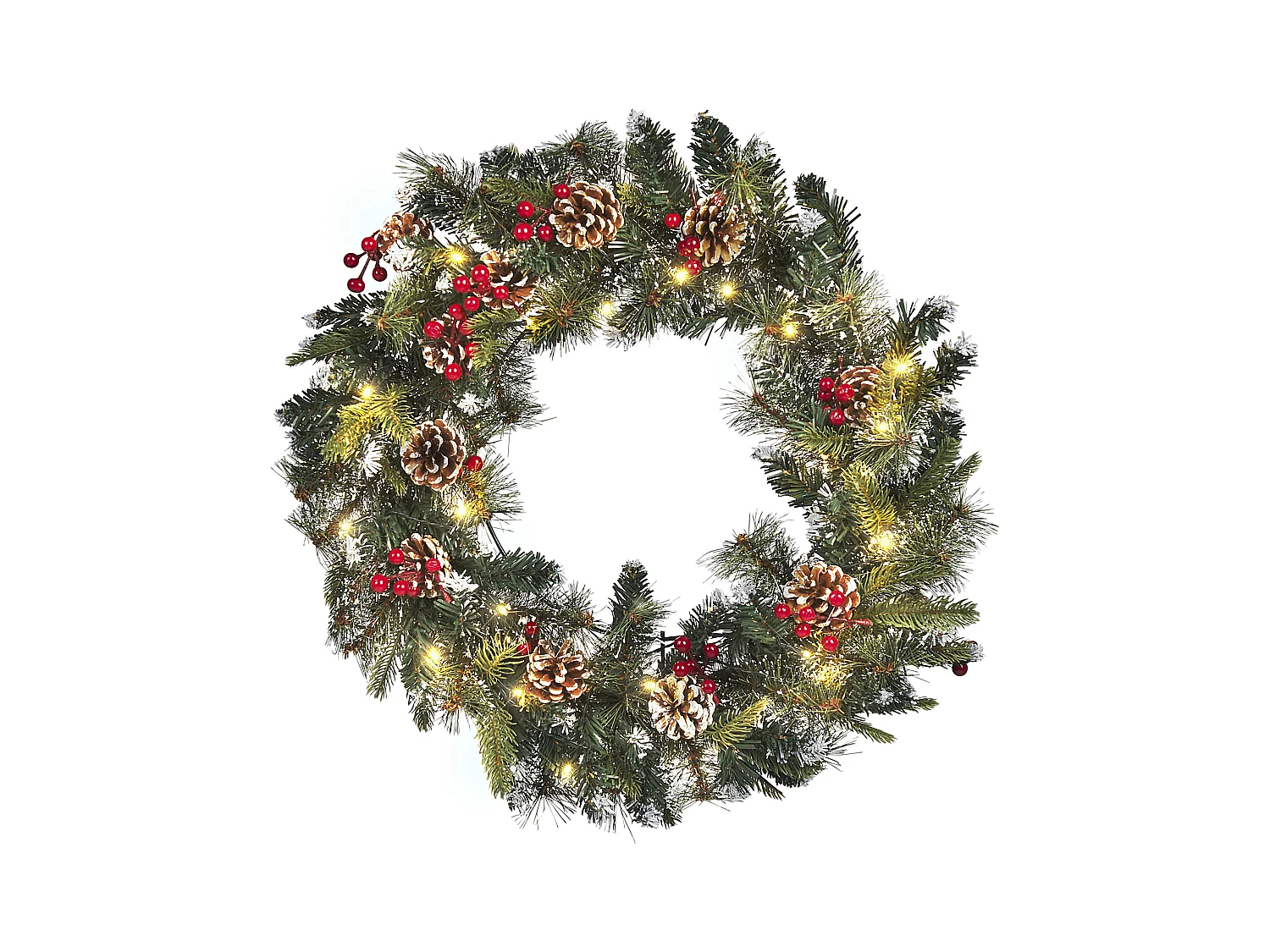 Couronne de Noël LED PAIMIO Vert 60 cm